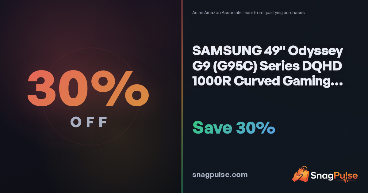 Samsung Odyssey G9 Gaming Monitor Deal: 30% Off