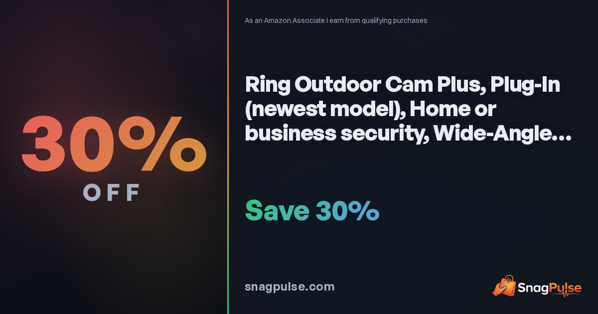 Ring Outdoor Cam Plus Deal: 30% Off Now