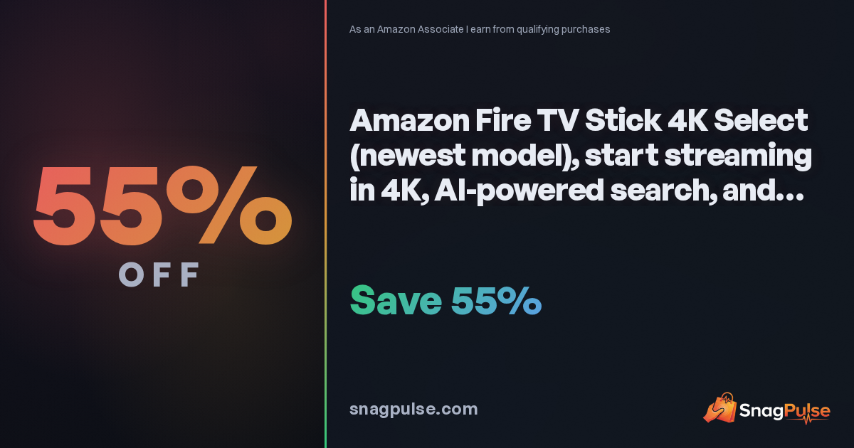 Fire TV Stick 4K Select Deal: 55% Off Now