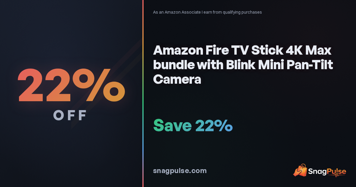Fire TV Stick 4K Max + Blink Camera Deal: 22% Off