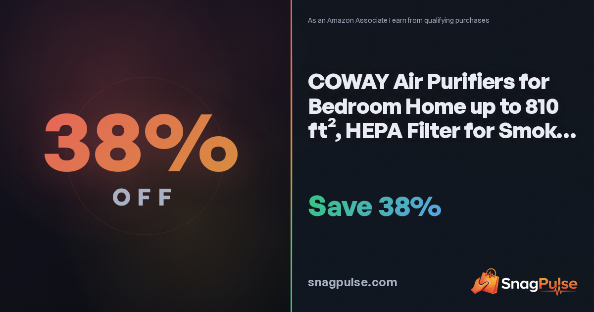 Coway HEPA Air Purifier Deal: 38% Off Now