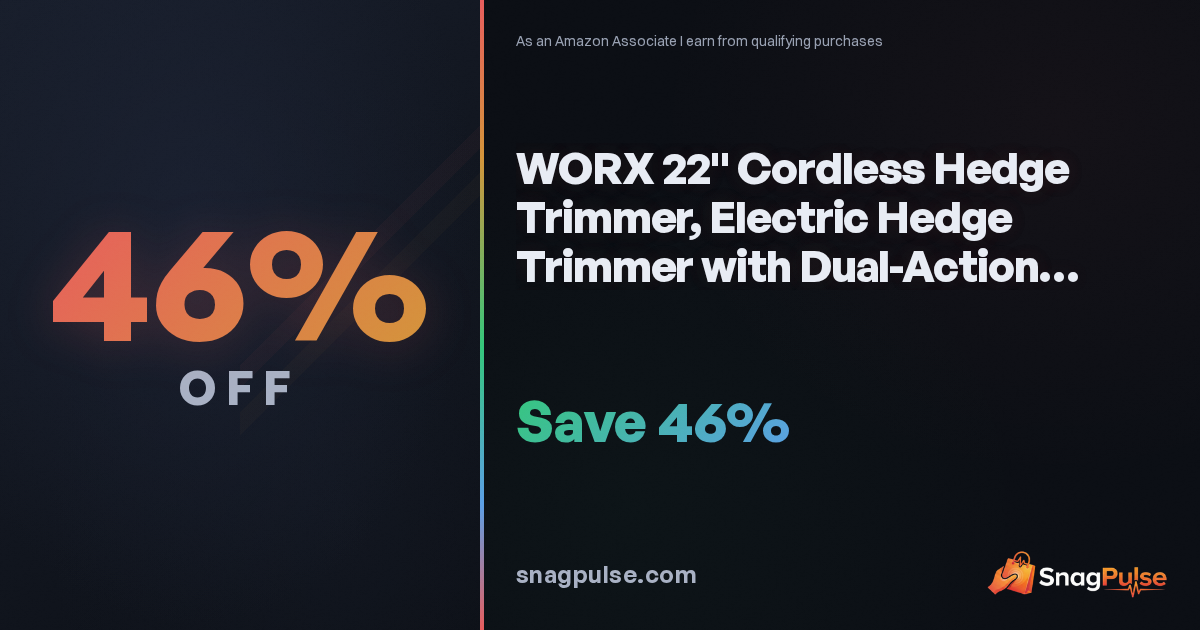 WORX Hedge Trimmer Deal: 46% Off