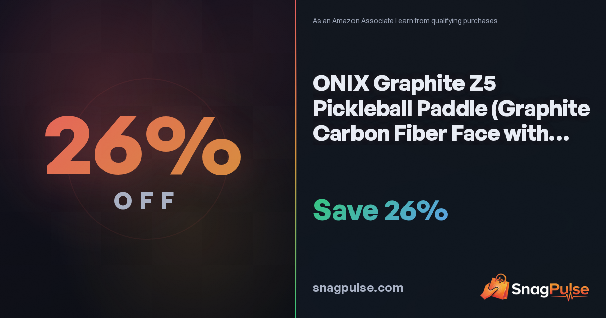 ONIX Graphite Z5 Pickleball Paddle: 26% Off