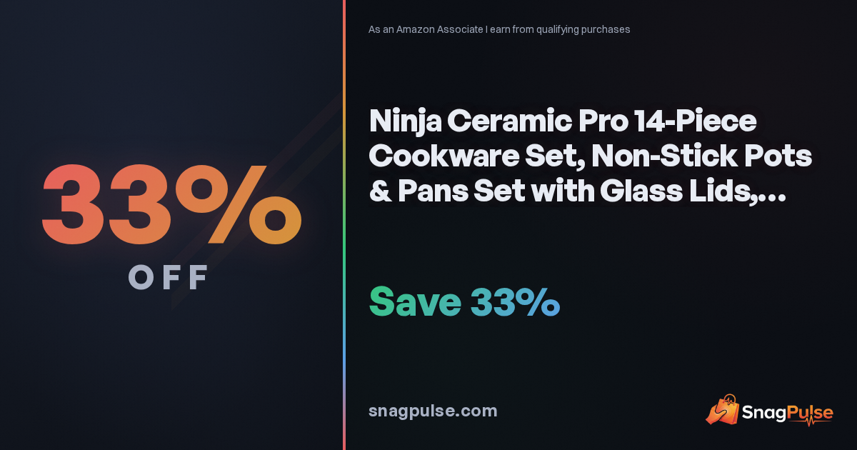 Ninja Ceramic Pro 14-Piece Cookware Set: 33% Off