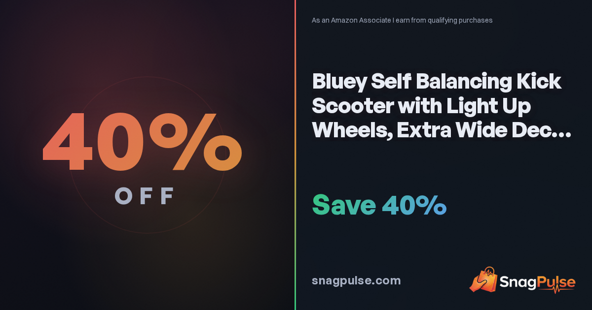 Bluey Kids Kick Scooter Deal: 40% Off on Amazon