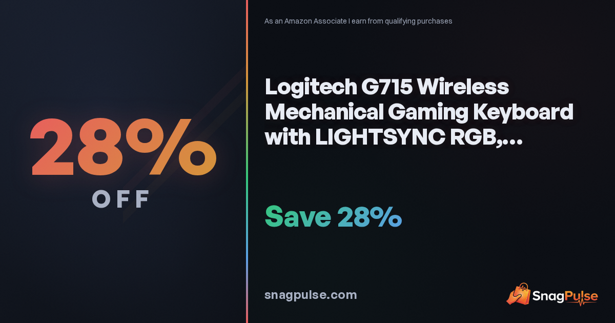 Logitech G715 Wireless Keyboard Deal: 28% Off
