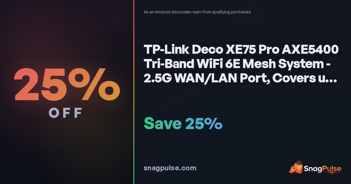 TP-Link Deco XE75 Pro Mesh WiFi Deal: 25% Off