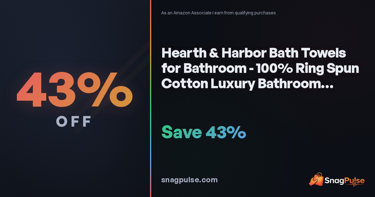 Hearth & Harbor Bath Towels Deal: 43% Off