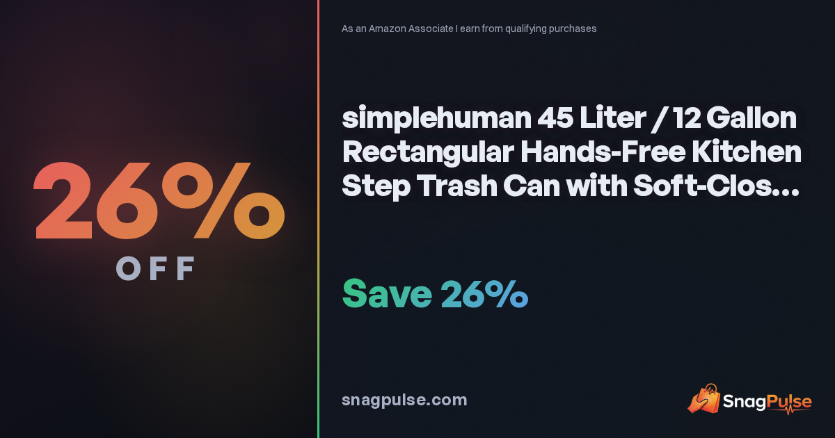 simplehuman Step Trash Can Deal: 26% Off Now