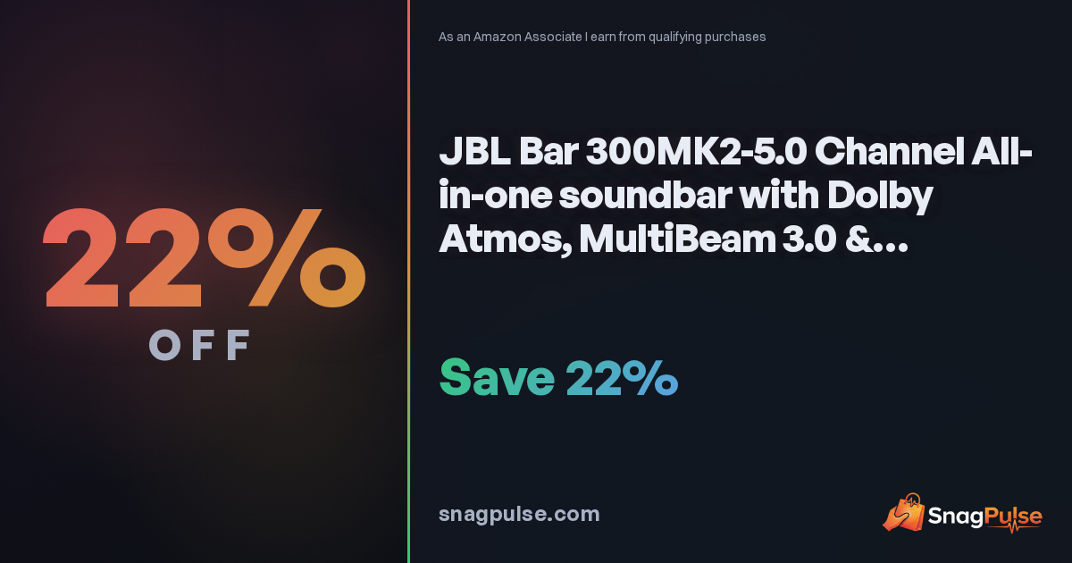 JBL Bar 300MK2 Soundbar Deal: 22% Off Now